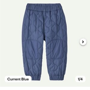 Patagonia Kids Quilted Joggers in Current Blue